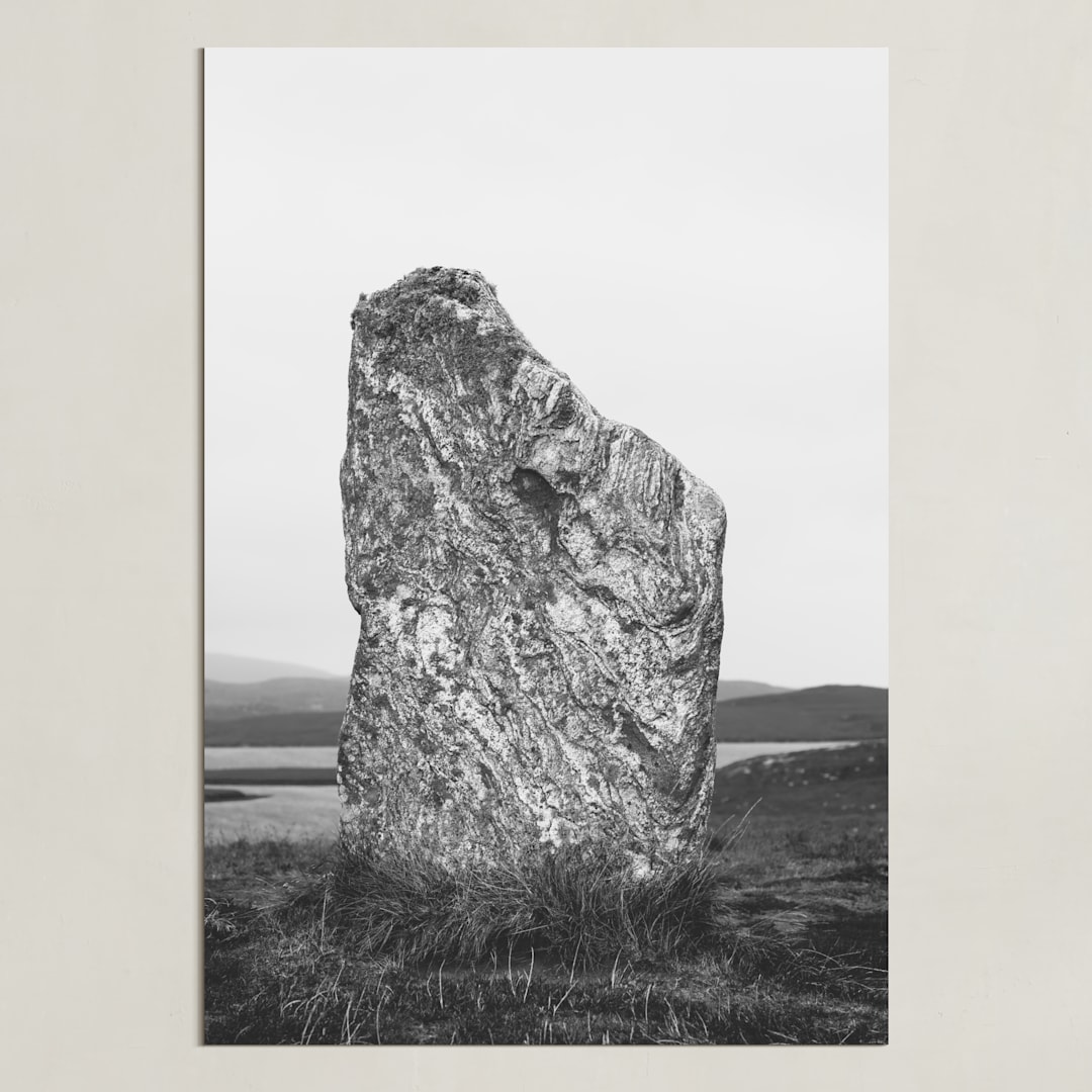 "Standing Stones IV" - Art Print in Black and White by Kamala Nahas - Unframed