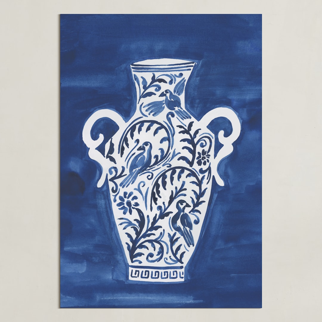 "Chinoiserie Tableware 1" - Art Print in Ink by Teju Reval - Unframed