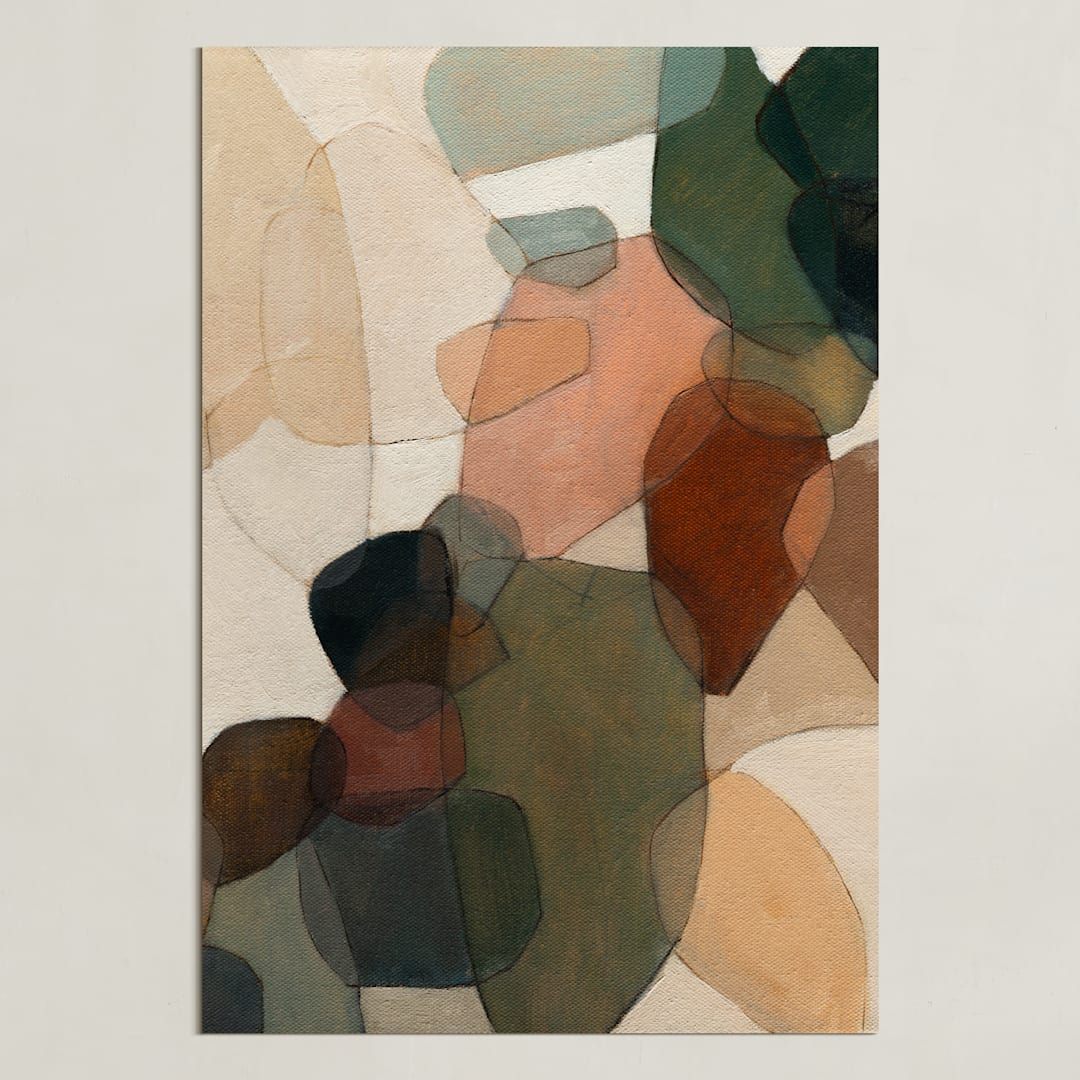 "Venn Triptych 2" - Art Print in Rust by Wendy Keller - Unframed