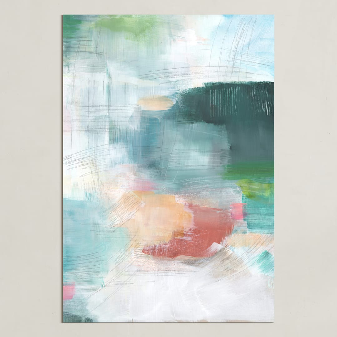 "Cascading Forest 1" - Art Print in Forest Green by AlisonJerry - Unframed