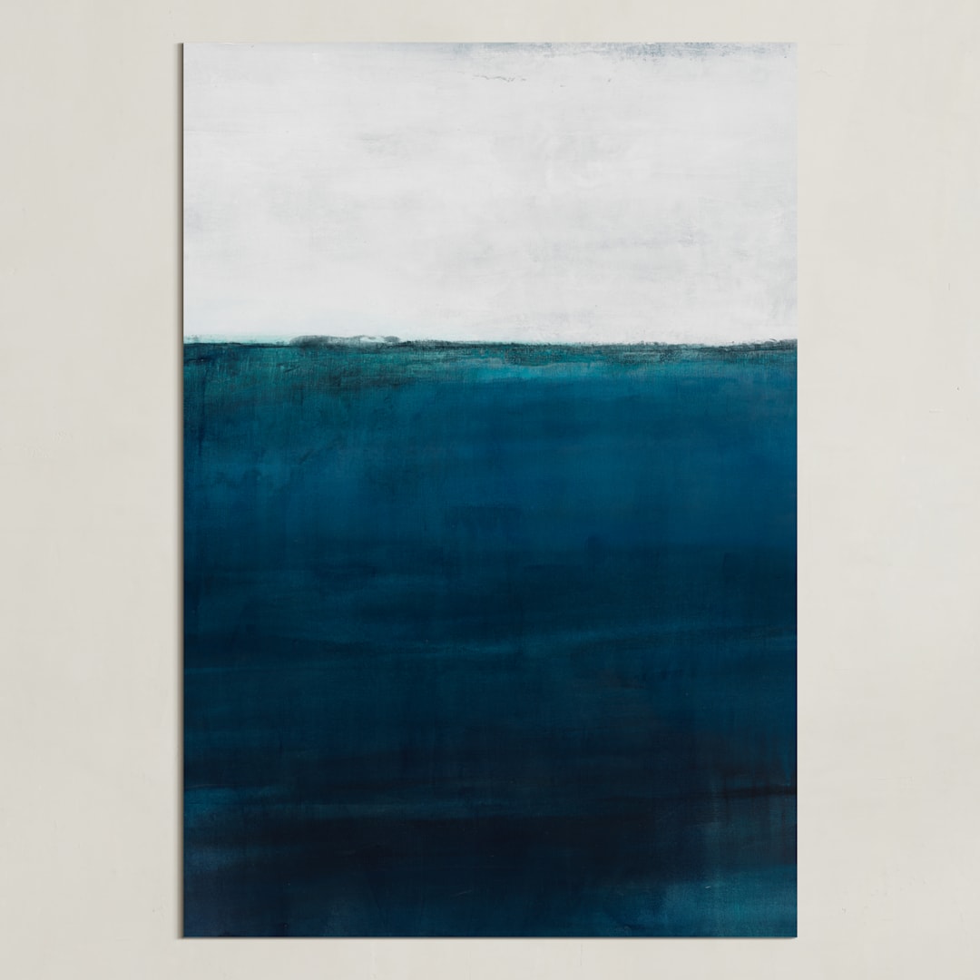 "Below the Sea" - Art Print in Ocean Blue by Melissa Marquardt - Unframed