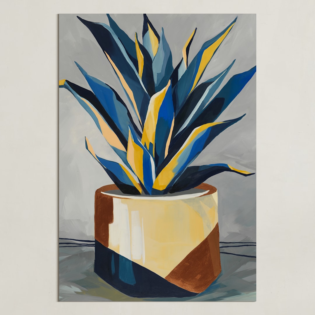 "Get To The Point" - Art Print in Southwest Blue by Marla Beyer - Unframed