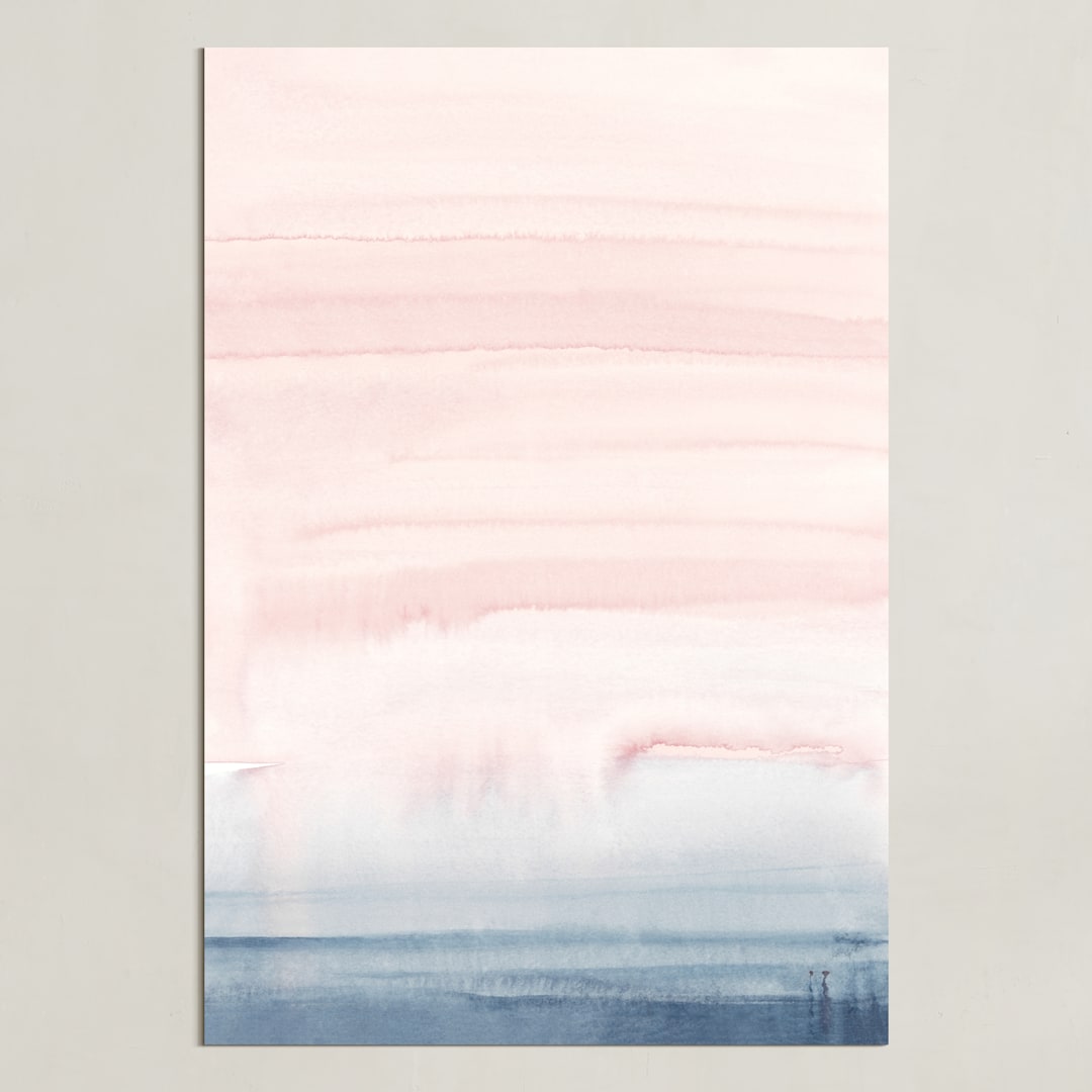 "Cascading Sky" - Art Print in Blush Pink by Little Valley Studio - Unframed