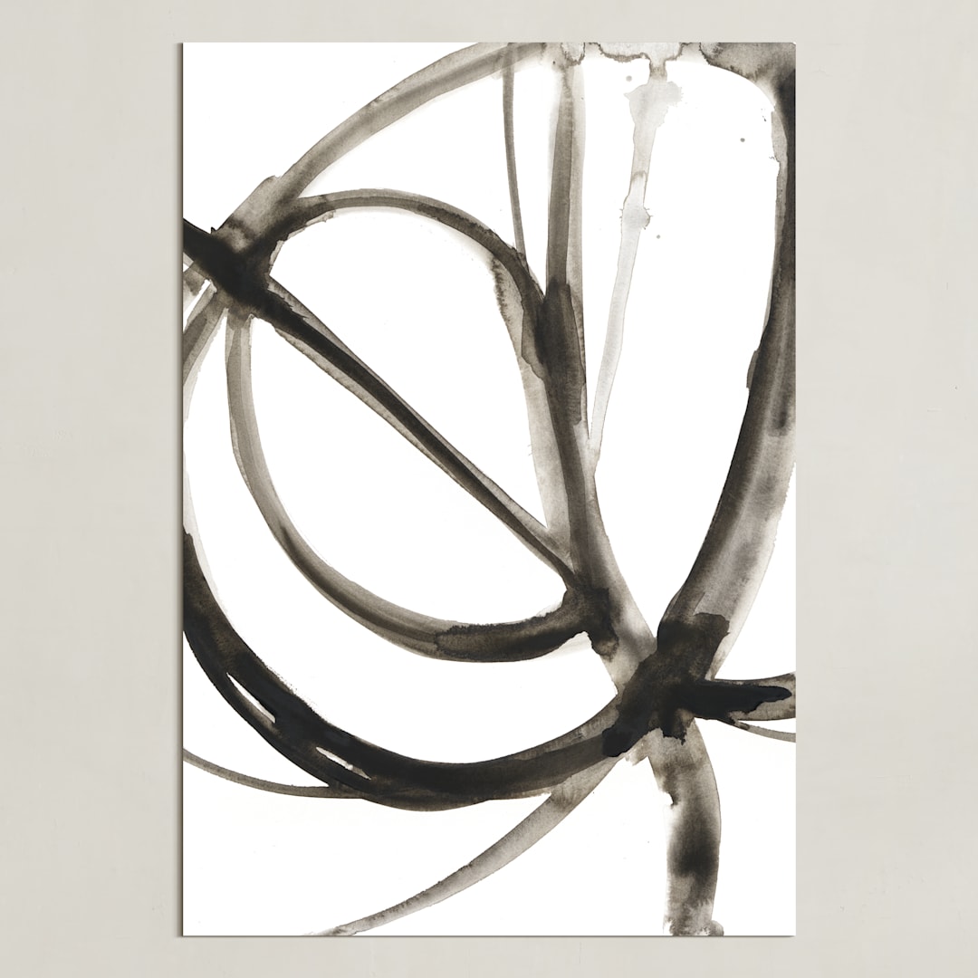 "Plant Cell 6" - Art Print in Charcoal by Mary Gaspar - Unframed