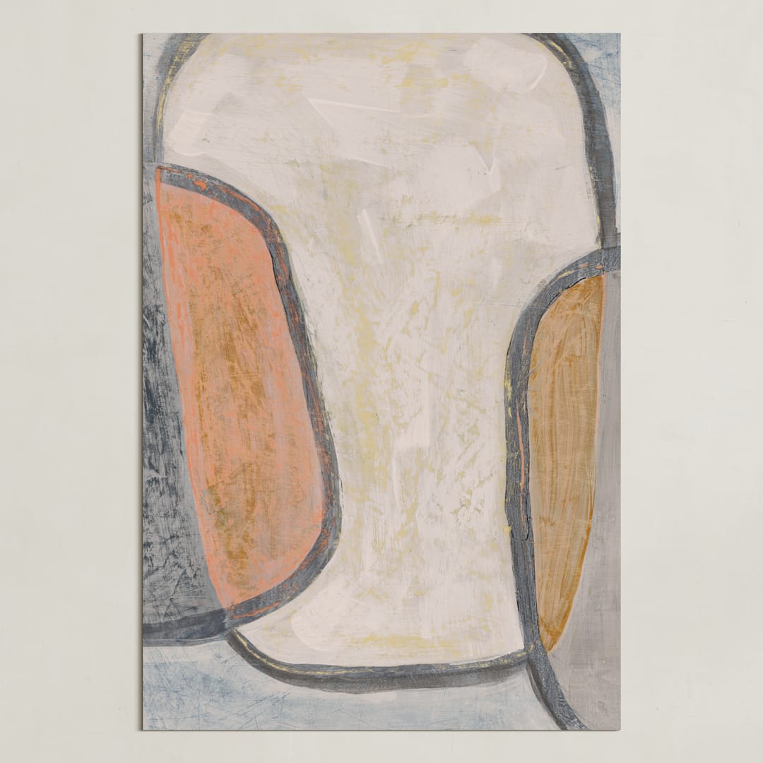 "calm distress" - Art Print in beachy grey by Kate Cawood - Unframed