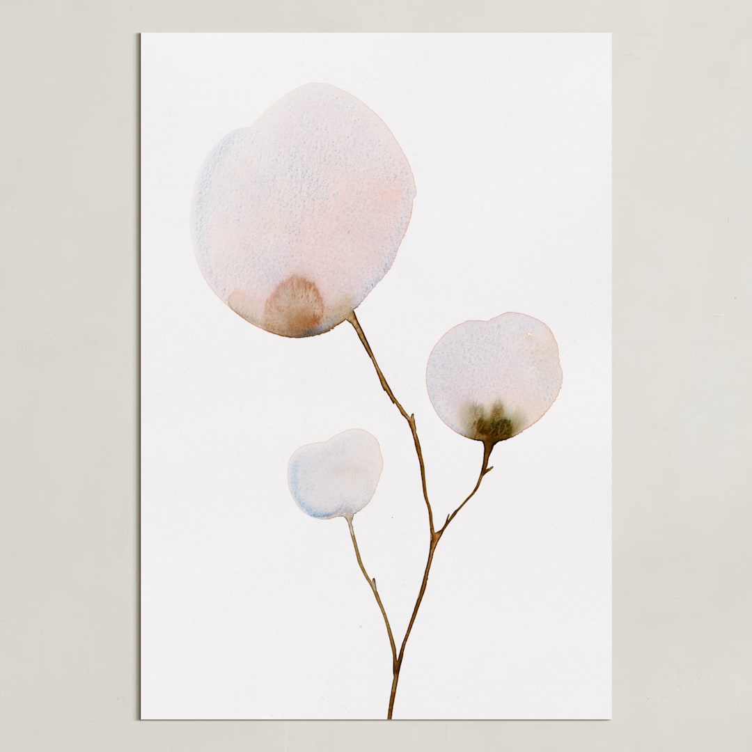 "Mokuren03" - Art Print in Pale Pink by jinseikou - Unframed