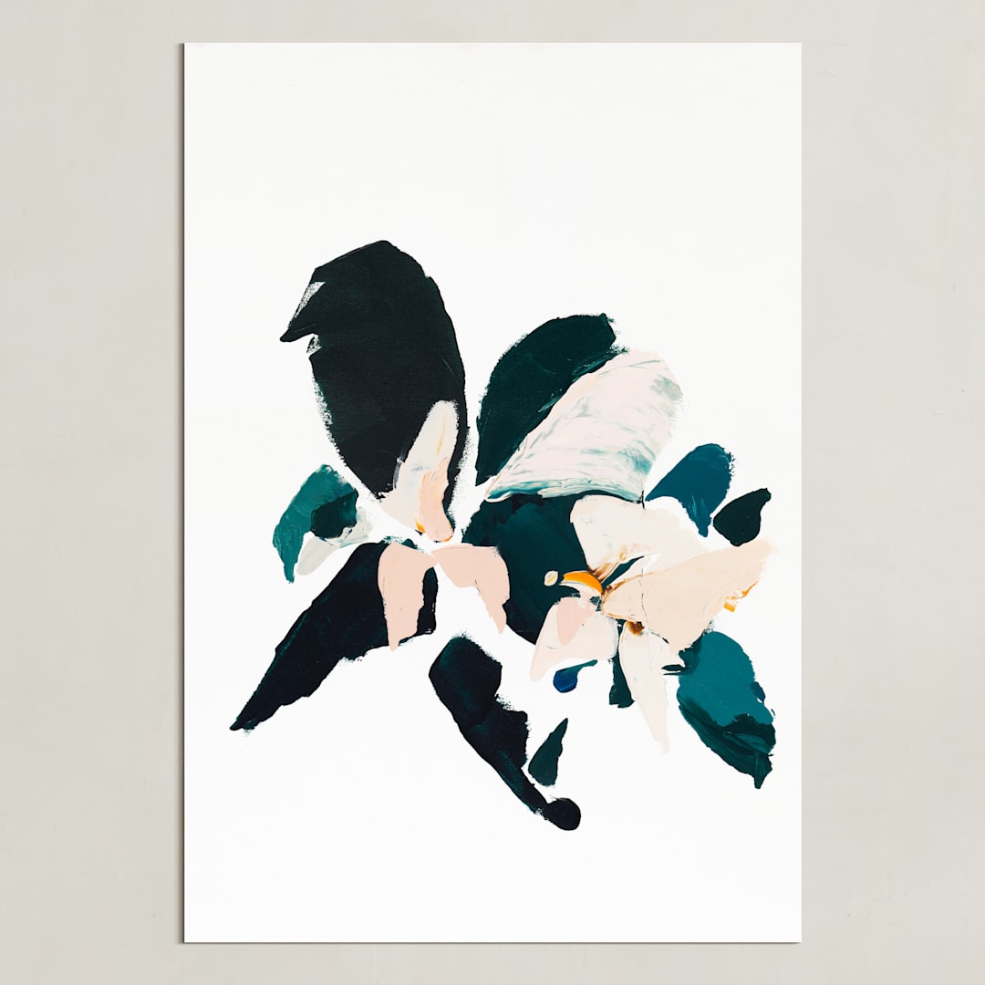 "Botanical Series #4" - Art Print in Dark blue by Caryn Owen - Unframed