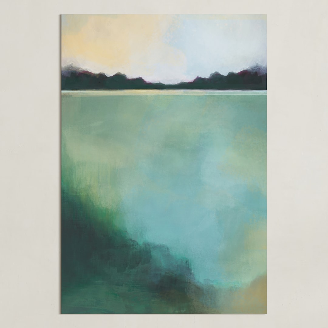 "Whispering Pines" - Art Print in Whisper Green by AlisonJerry - Unframed