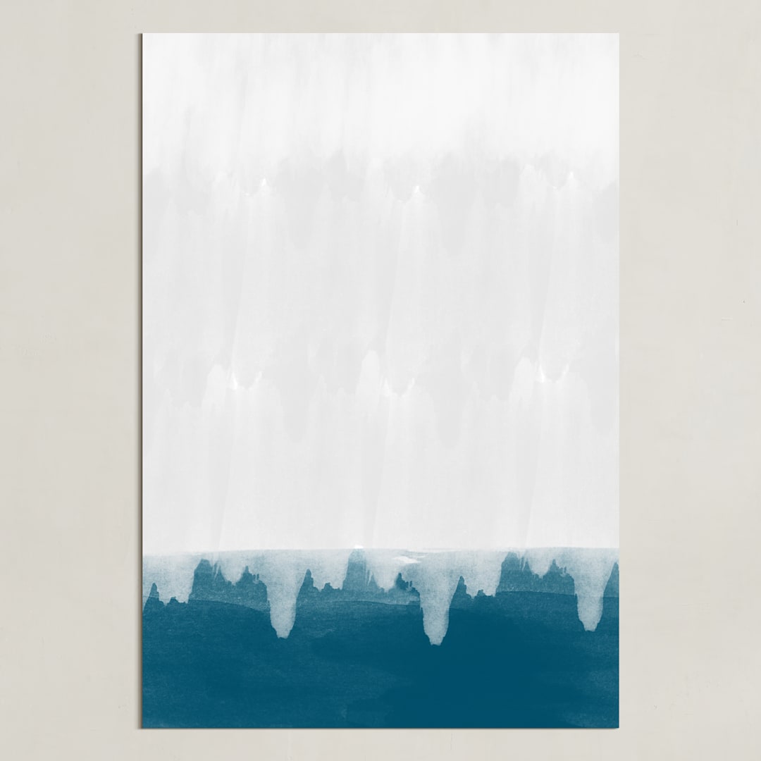 "Rain Storm I" - Art Print in Emerald Green by Deb Presutto - Unframed