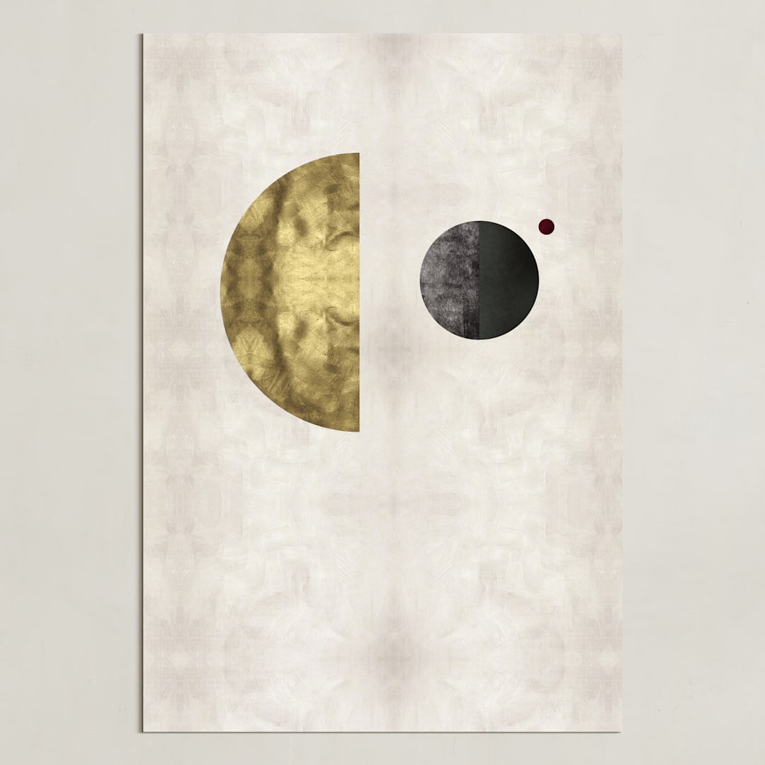 "The Alignment" - Art Print in Vintage Gold by Faiza Khan - Unframed