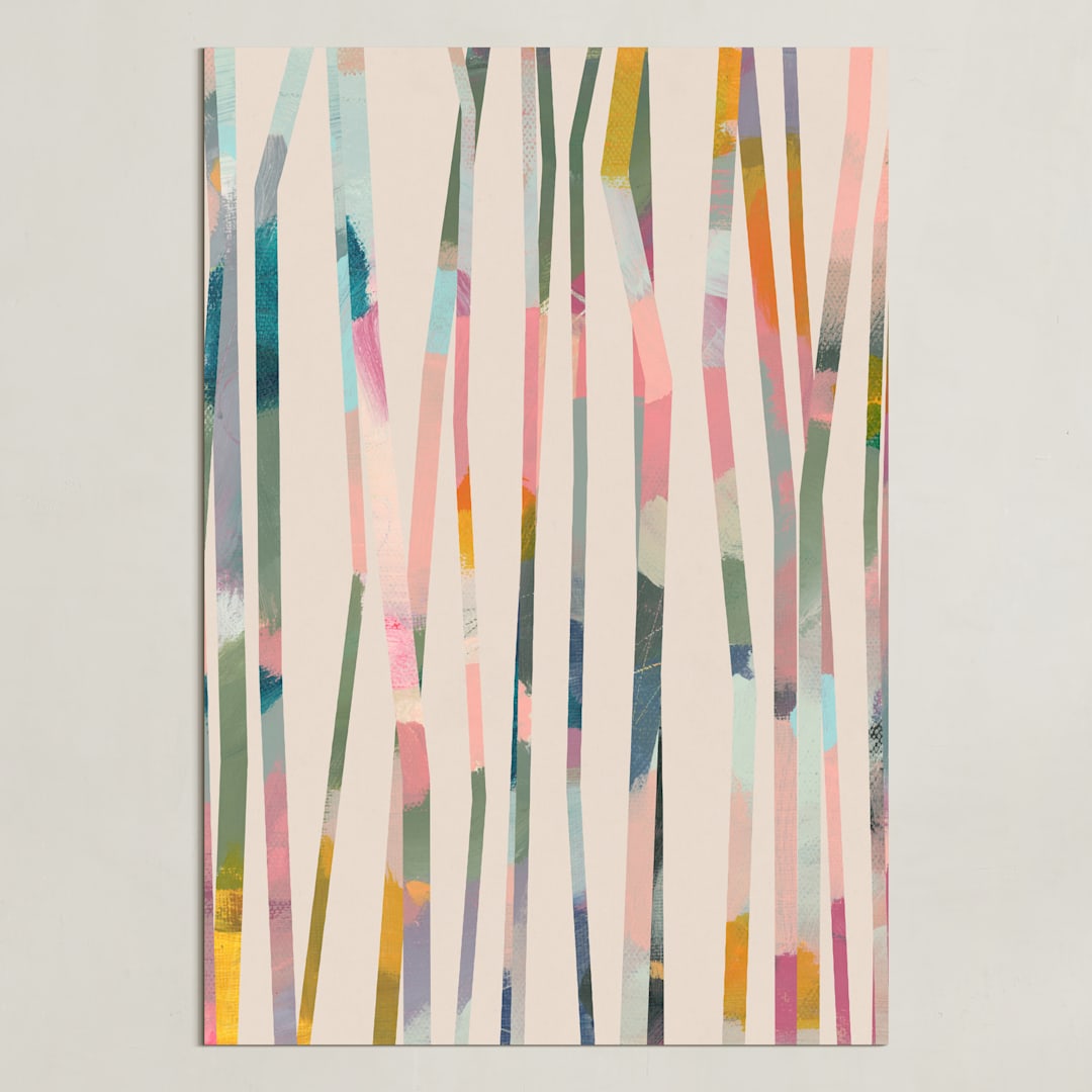 "Painted Forest 1" - Art Print in Rose by Lindsay Megahed - Unframed