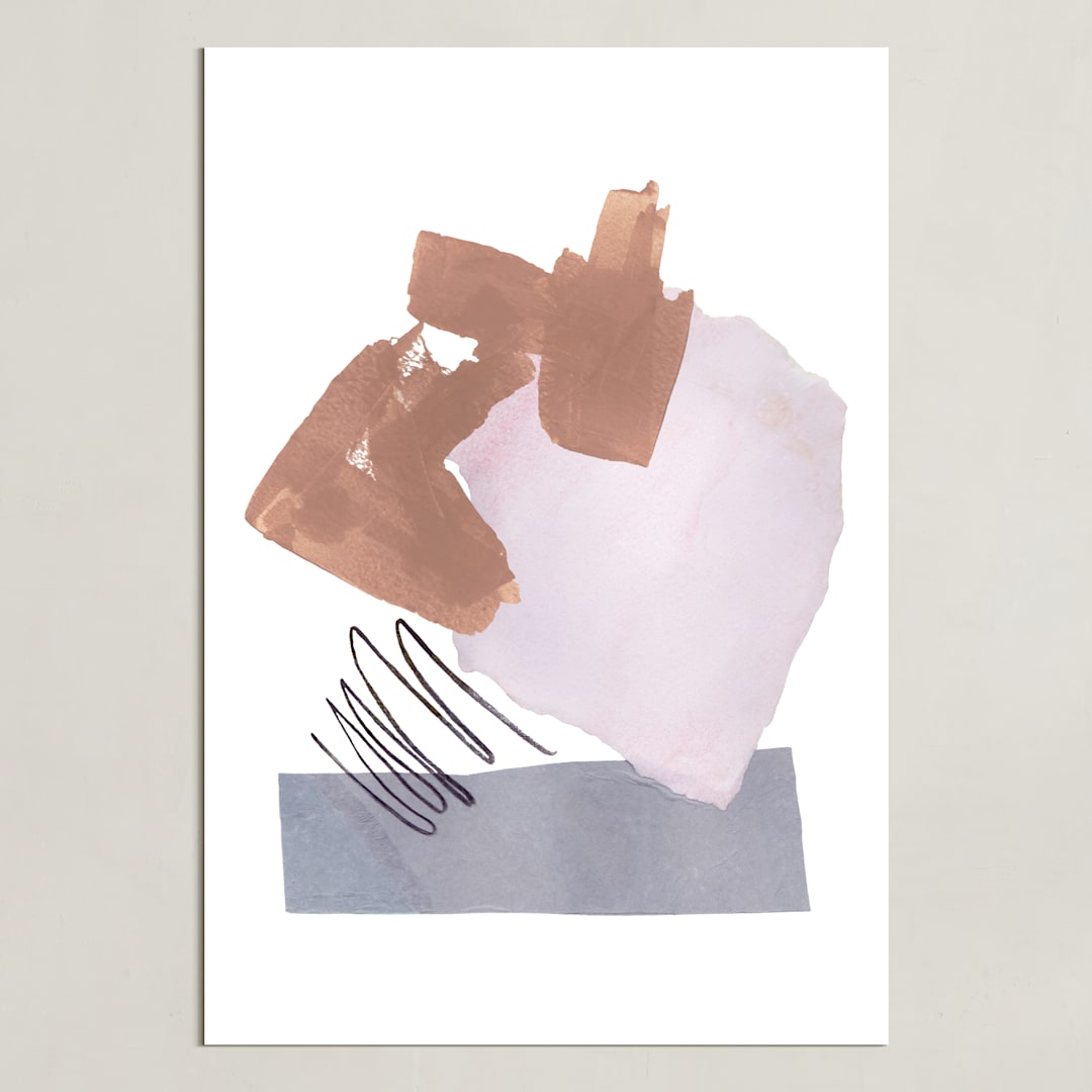 "Mixed Materials" - Art Print in Dust by Kristine Sarley - Unframed