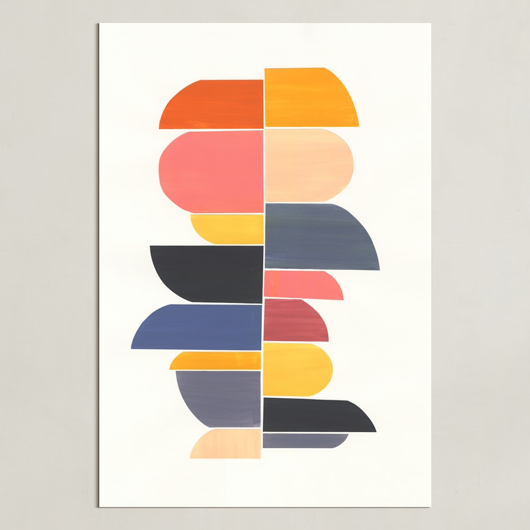"summer totem" - Art Print in retro summer by Chris Rossi - Unframed
