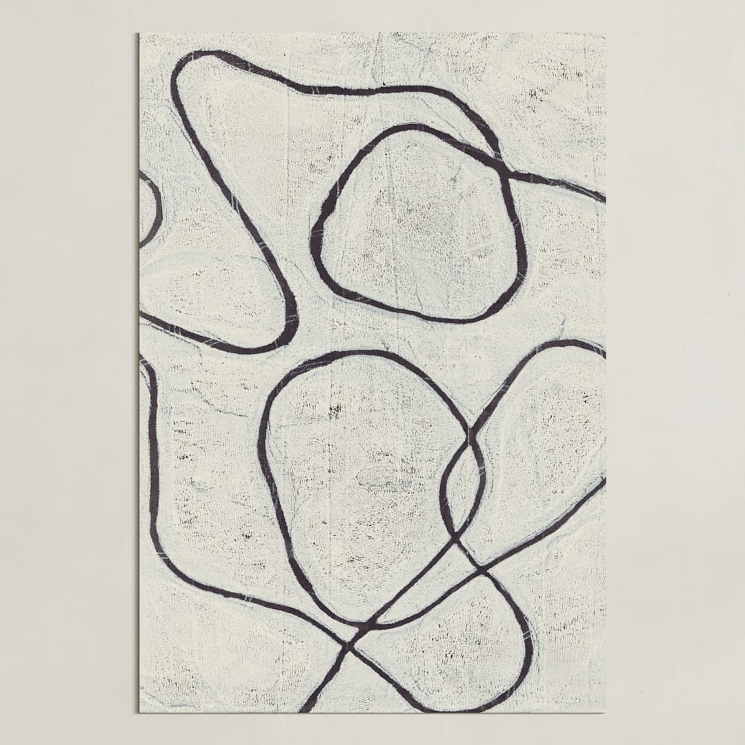 "Black Thread" - Art Print in Weathered White by Alisa Galitsyna - Unframed