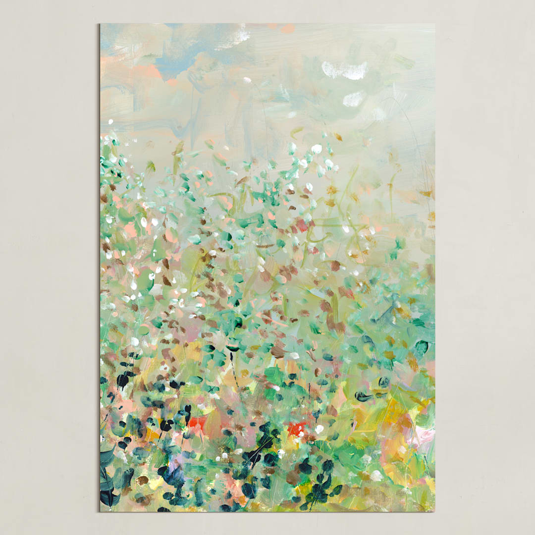 "English Garden I" - Art Print in Evergreen by Lindsay Megahed - Unframed