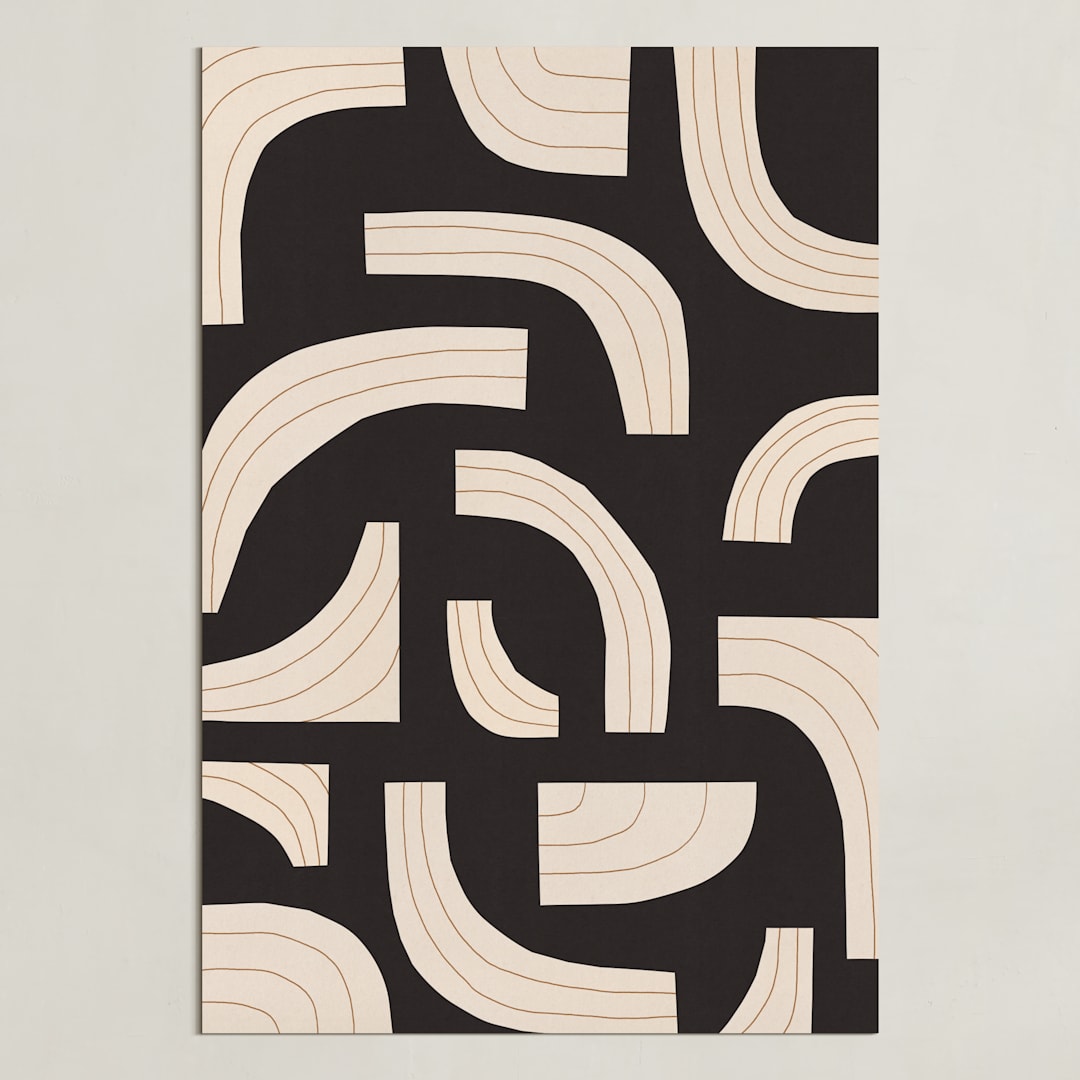 "rhythm" - Art Print in Licorice Black by Alisa Galitsyna - Unframed