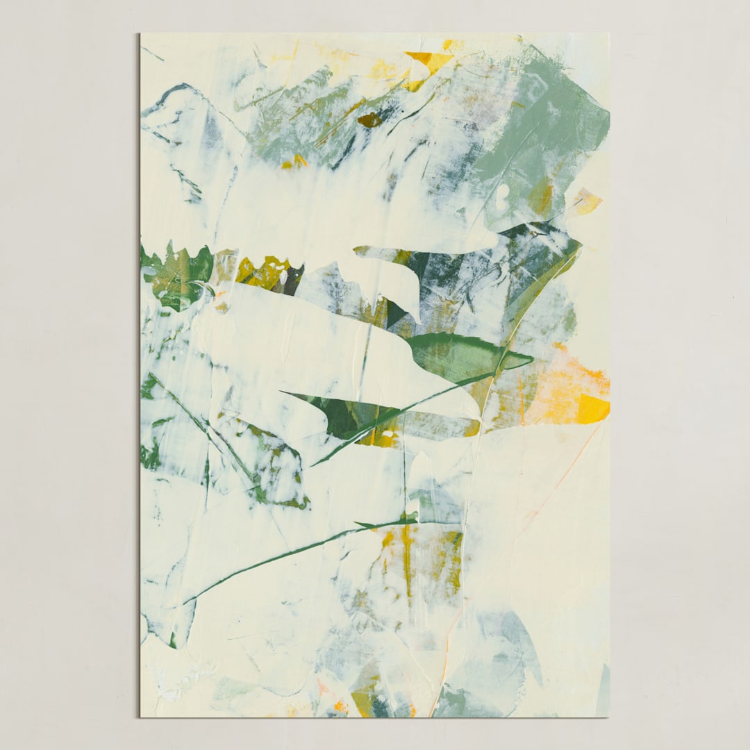 "Emerald Waltz" - Art Print in Vibrant Gold by Grayling - Unframed