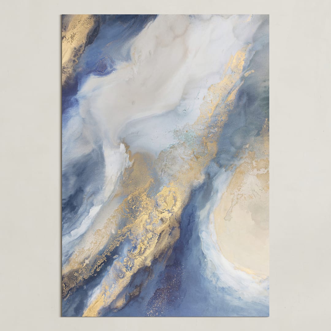 "Dancing at Dawn" - Art Print in Soft Blue by Julia Contacessi - Unframed