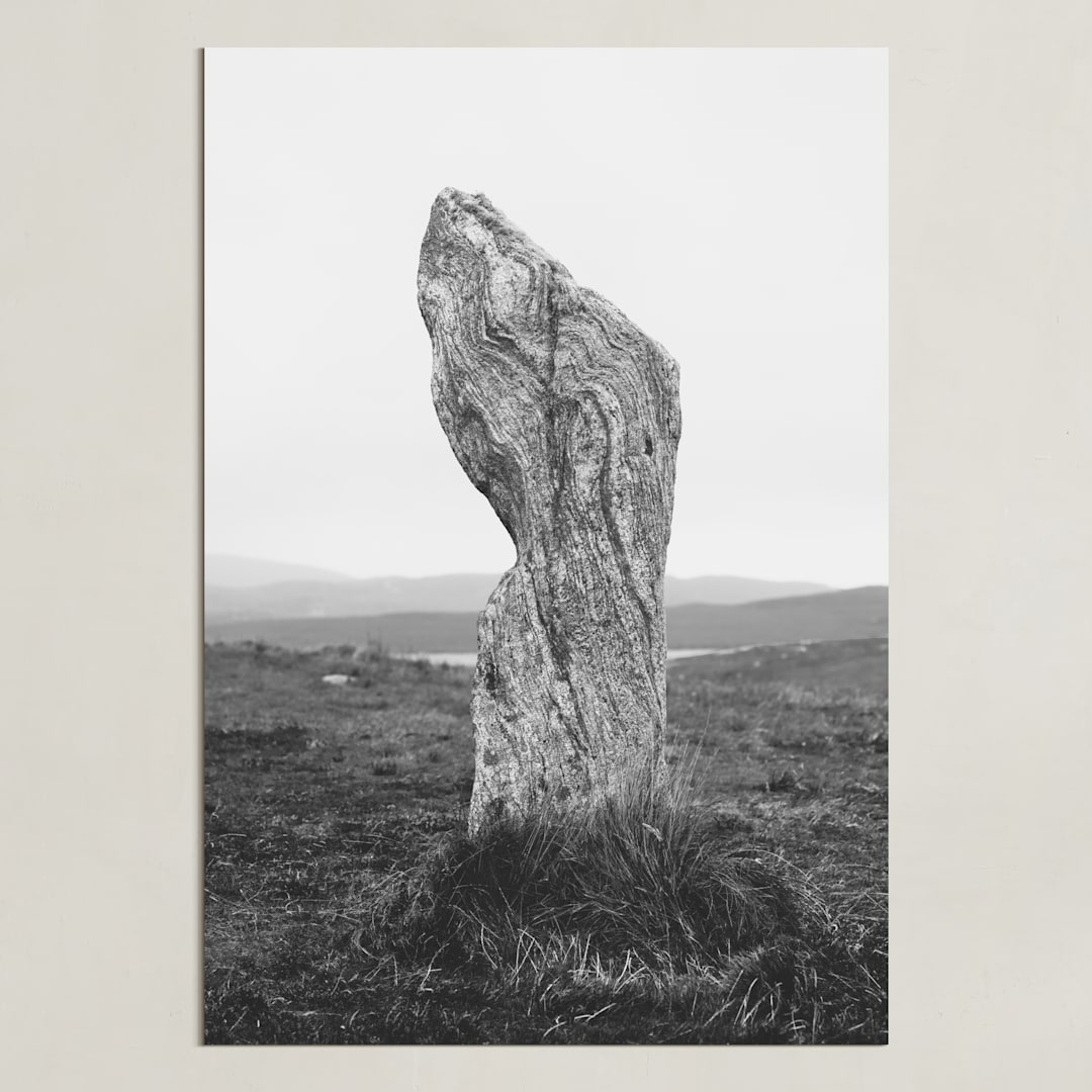 "Standing Stones II" - Art Print in Black and White by Kamala Nahas - Unframed