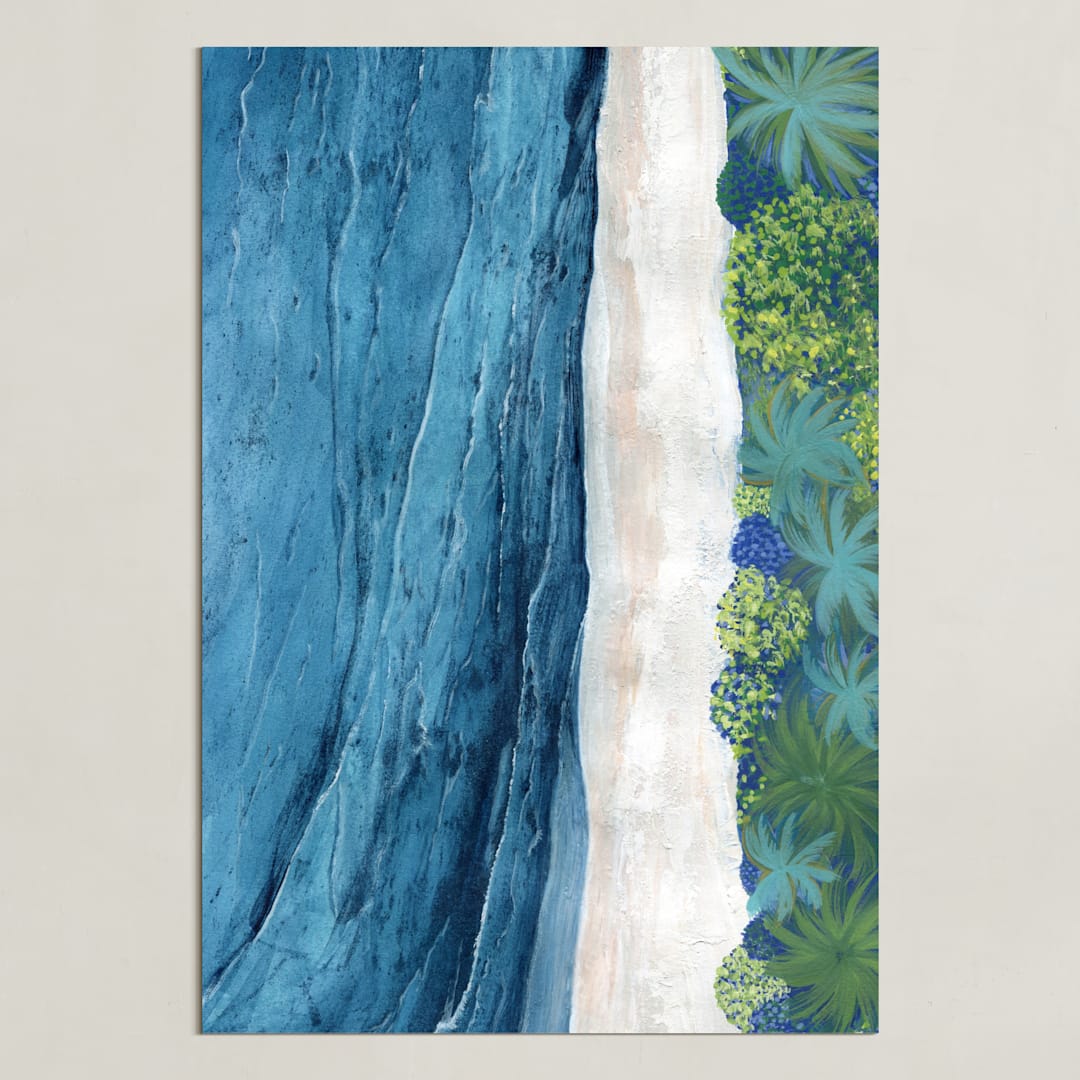 "Indigo Sea" - Art Print in Indigo Sea Blue by Denise Wong - Unframed