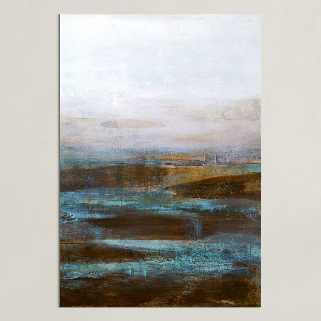 "Tranquil Pools" - Art Print in Aqua by Melissa Marquardt - Unframed