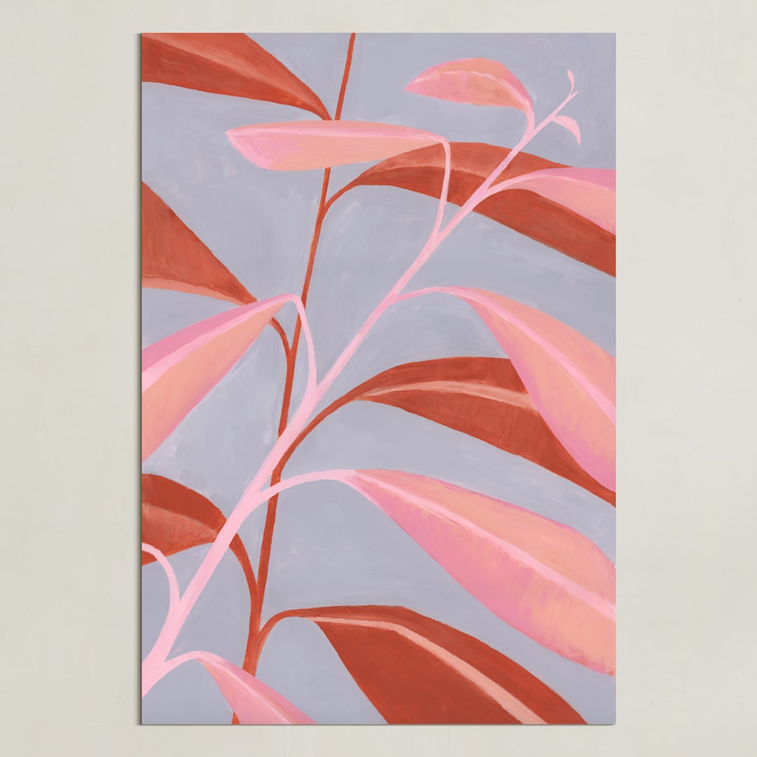 "Hova" - Art Print in Terracotta Pink by Rosana Laiz Blursbyai - Unframed