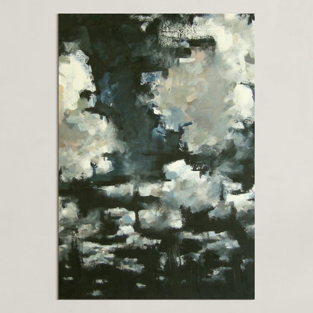 "Night Clouds" - Art Print in Midnight Blue by Kelly Johnston - Unframed
