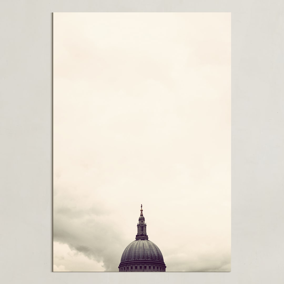 "St. Paul's Cathedral, London" - Art Print in Beige Sky by 45wall design - Unframed