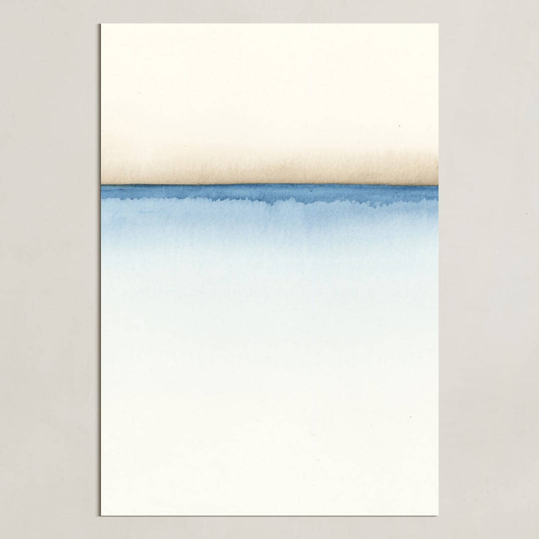 "Playa One" - Art Print in Nautical Blue by Emily Magone - Unframed