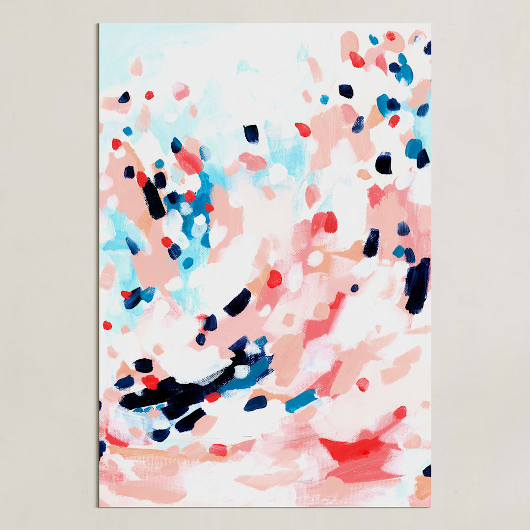 "Grapefruity Too" - Art Print in Coral by Katie Craig - Unframed