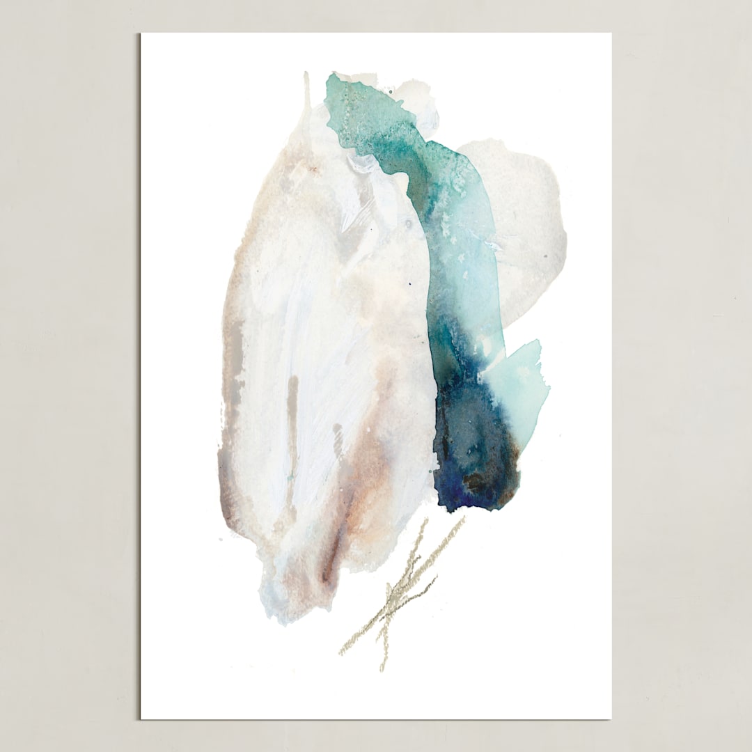 "Advection" - Art Print in Aqua by Ariel Scholten - Unframed