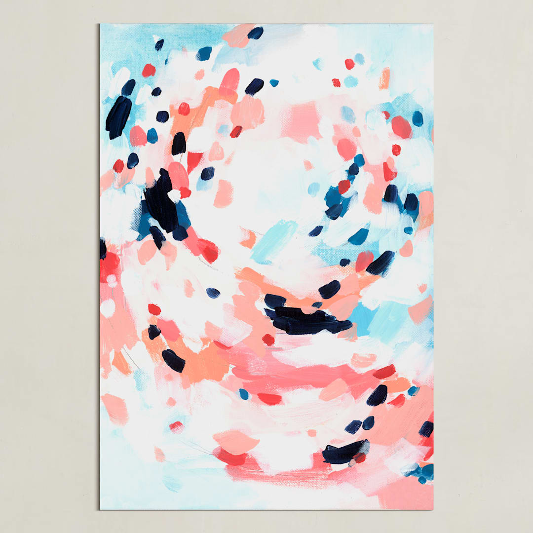 "Grapefruity" - Art Print in Coral by Katie Craig - Unframed