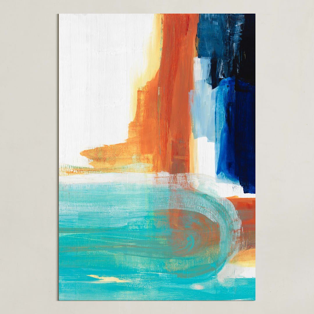 "Wave I" - Art Print in White by Gina Perillo - Unframed