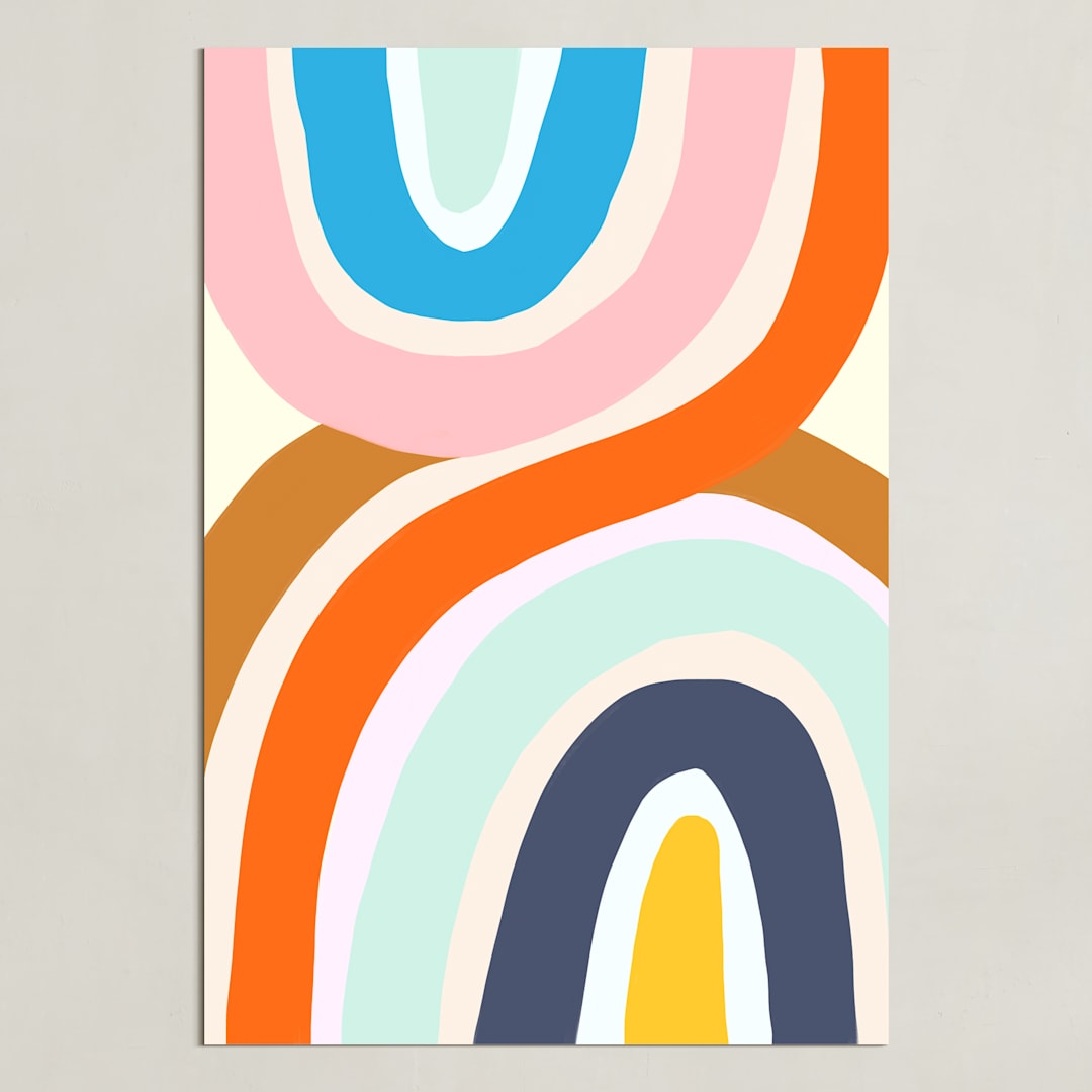 "Swish" - Art Print in Tangerine by Haley Warner - Unframed