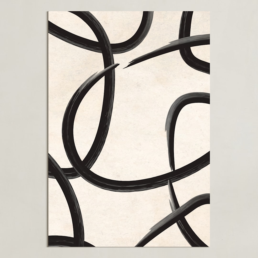 "We All Connected I" - Art Print in Charcoal Black by Meral Badem - Unframed