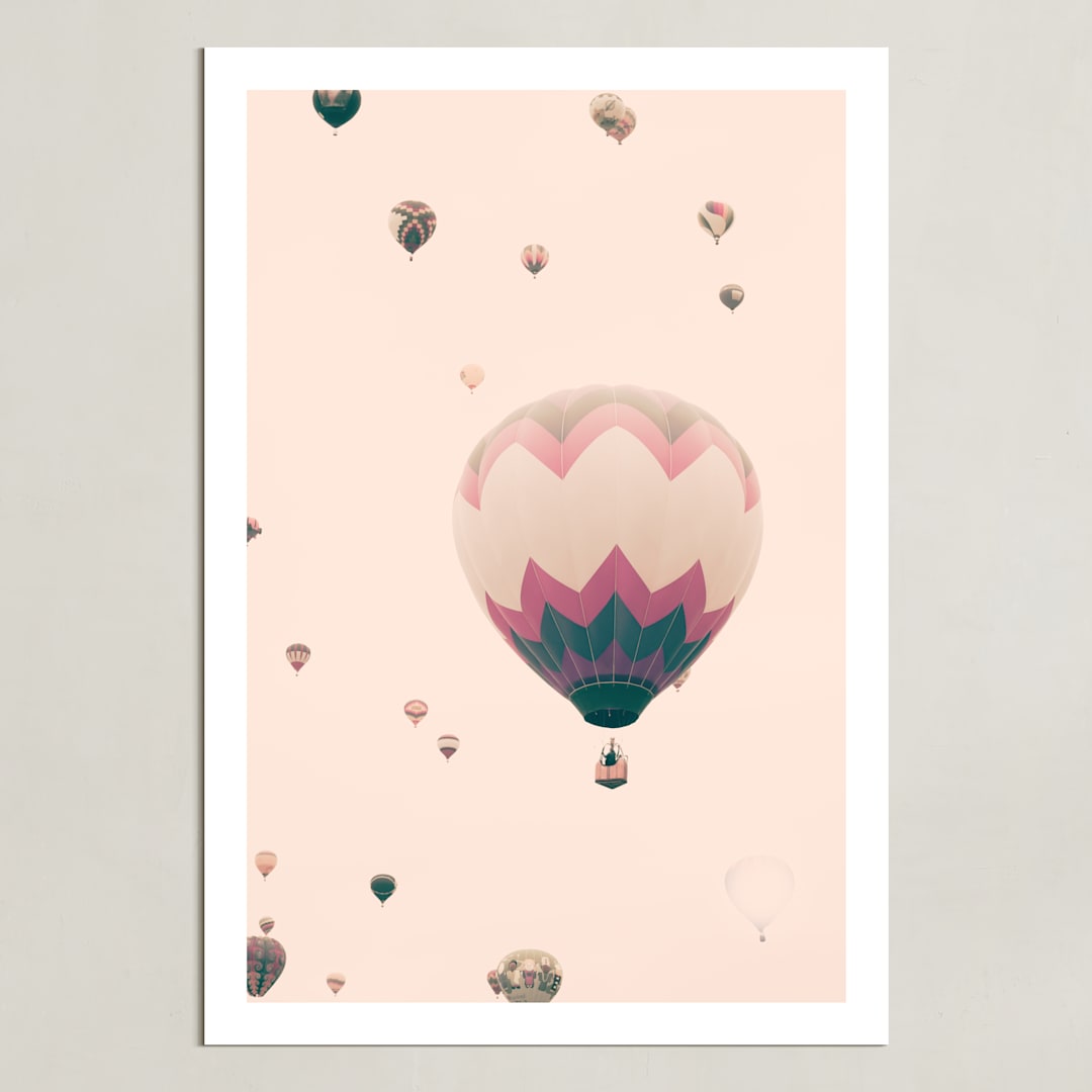 "To The Stars" - Art Print in Pale Pink by Caroline Mint - Unframed