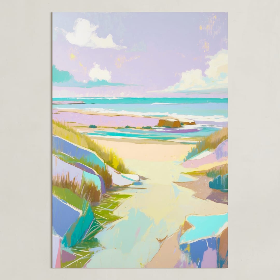 "Oceanic Dream" - Art Print in Lilac by Julie Chi - Unframed