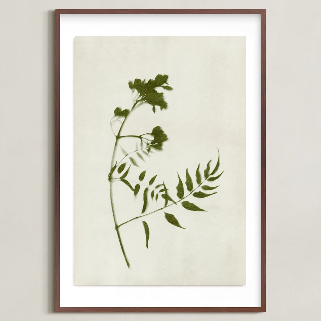 "Foraged I" - Art Print in Verdant by Kamala Nahas - Framed