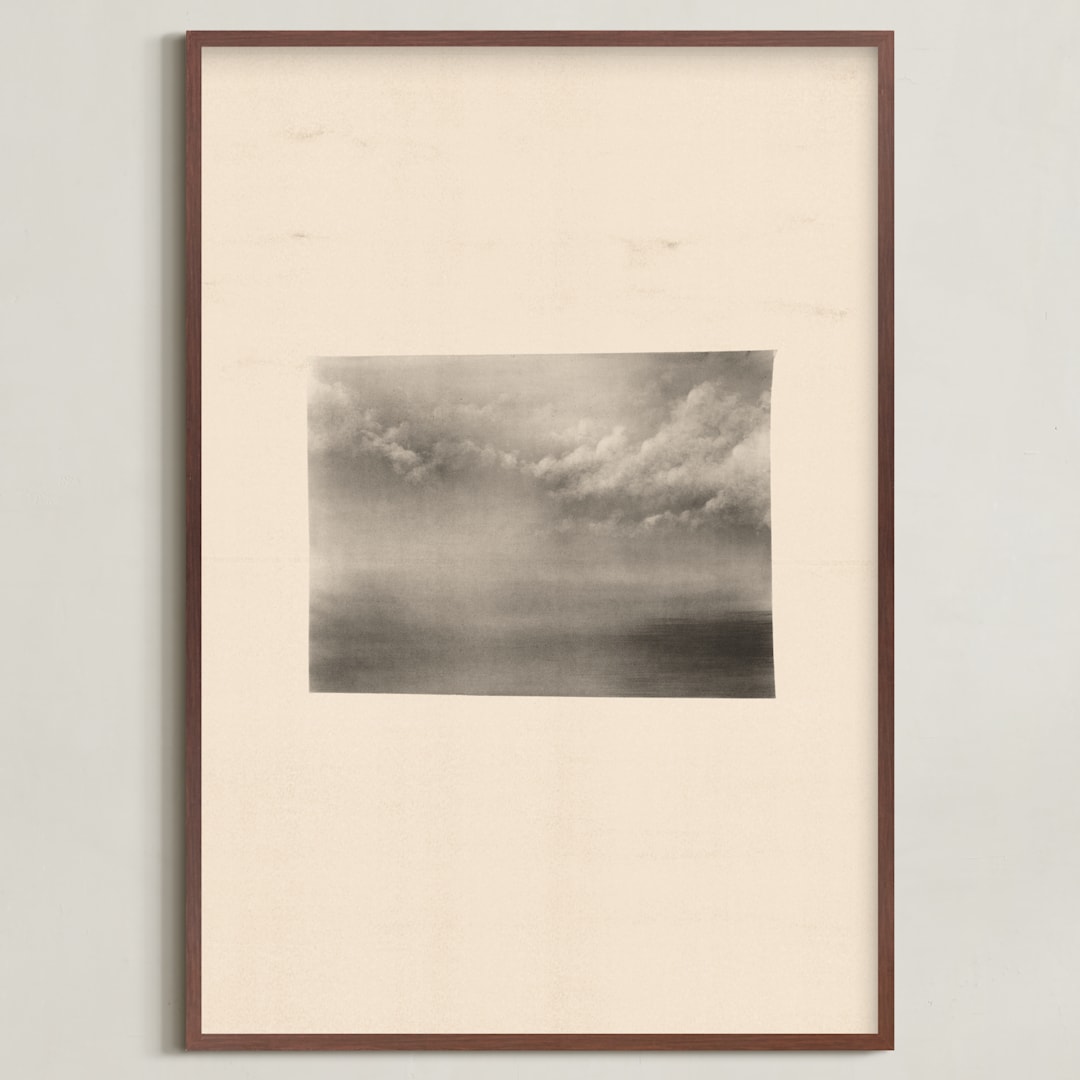 "Pilvi II" - Art Print in Vintage Grey by jinseikou - Framed