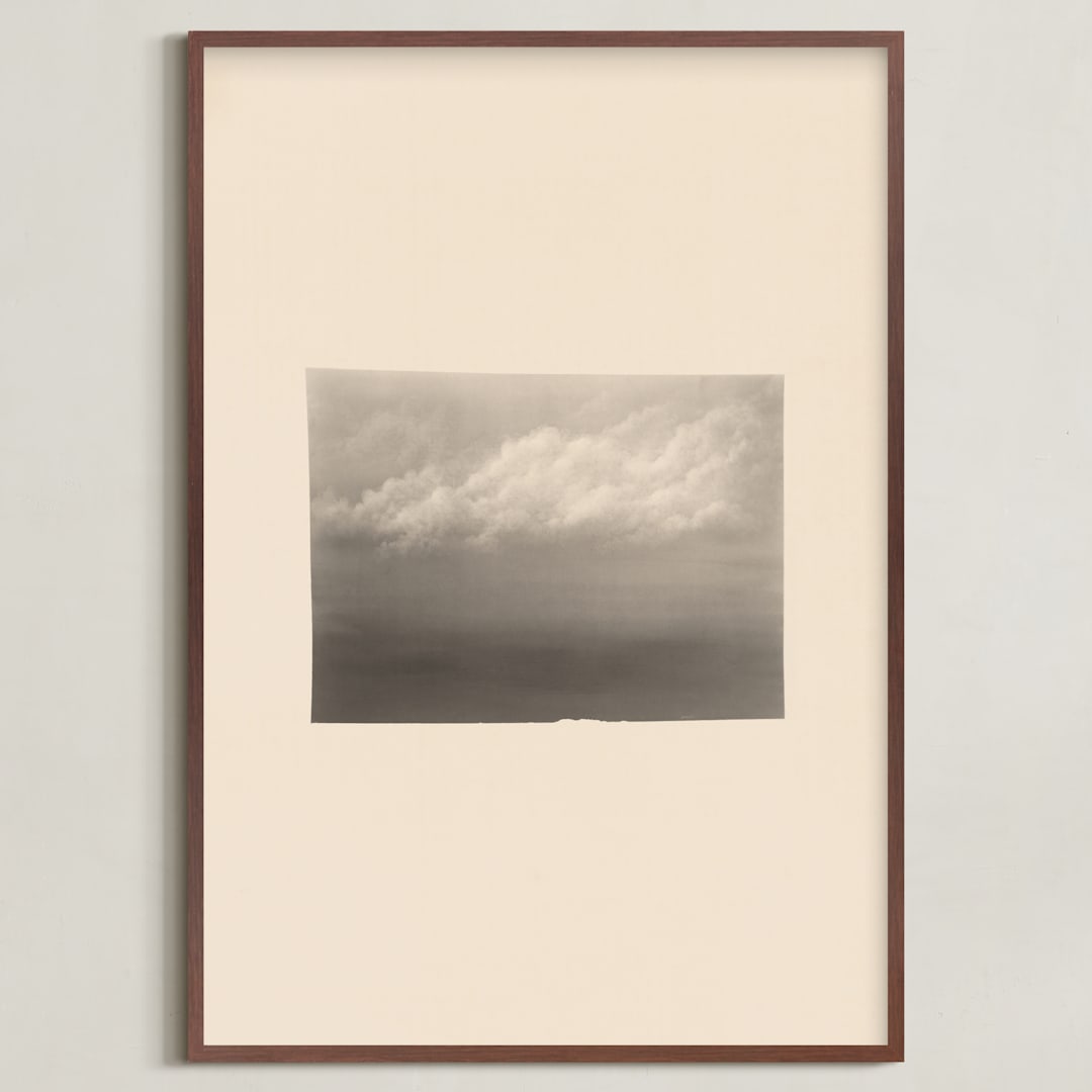 "Pilvi I" - Art Print in Vintage Grey by jinseikou - Framed