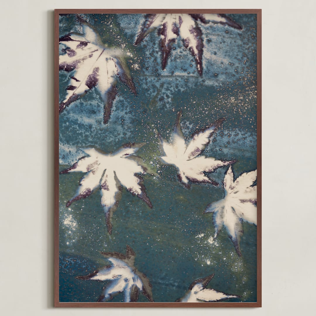 "Reverie ll" - Art Print in Lake Teal by Courtney Crane - Framed