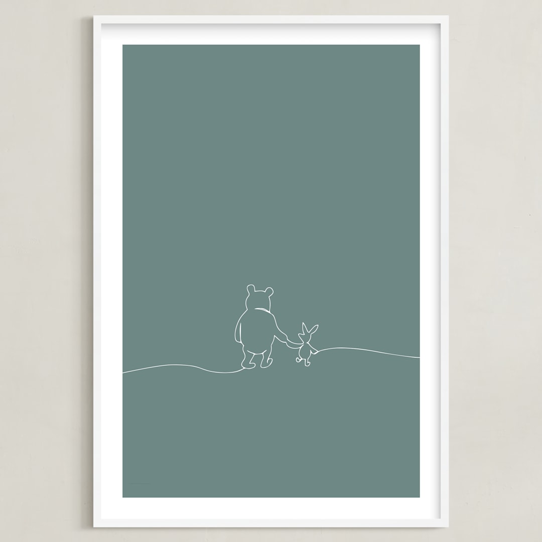 "A Simple Stroll" - Art Print in Forest by Britt Mills - Framed