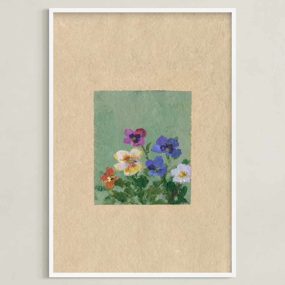 "Cluster" - Art Print in Jadeite Green by Brittany Smith - Framed