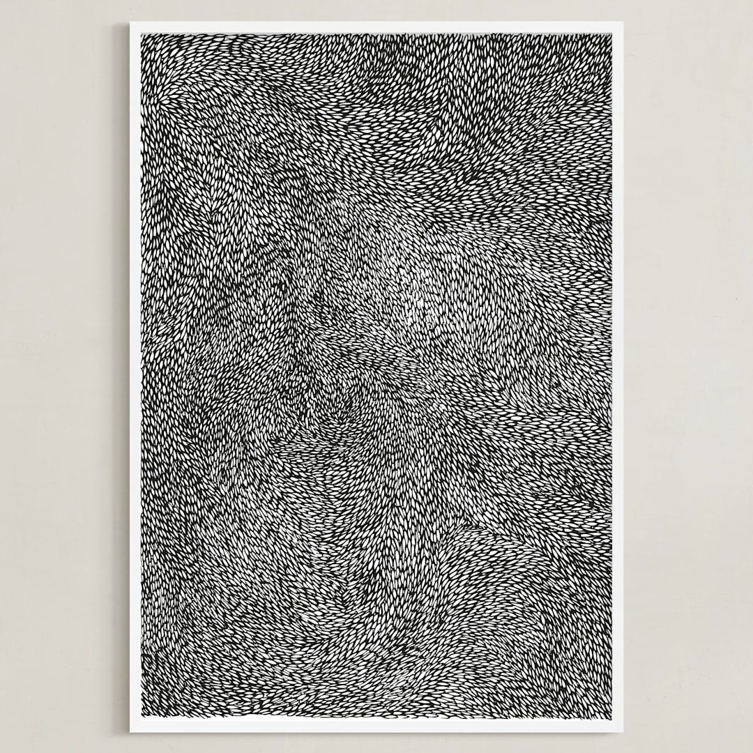 "10,000 Grains" - Art Print in Charcoal by Bryn Wears-Fitipaldi - Framed