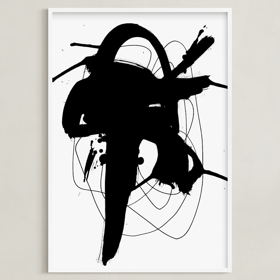 "synapse" - Art Print in Black and White by Ilana Greenberg - Framed