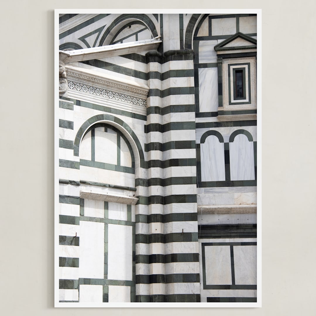 "Stripe" - Art Print in Stone by Jenna Holcomb - Framed
