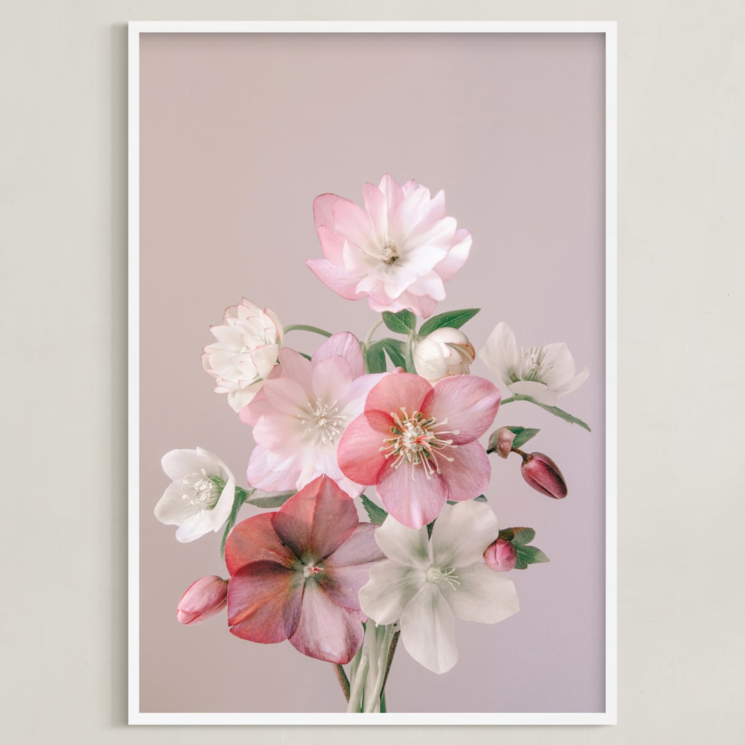 "Odette" - Art Print in Mauve by Ali Lanenga - Framed