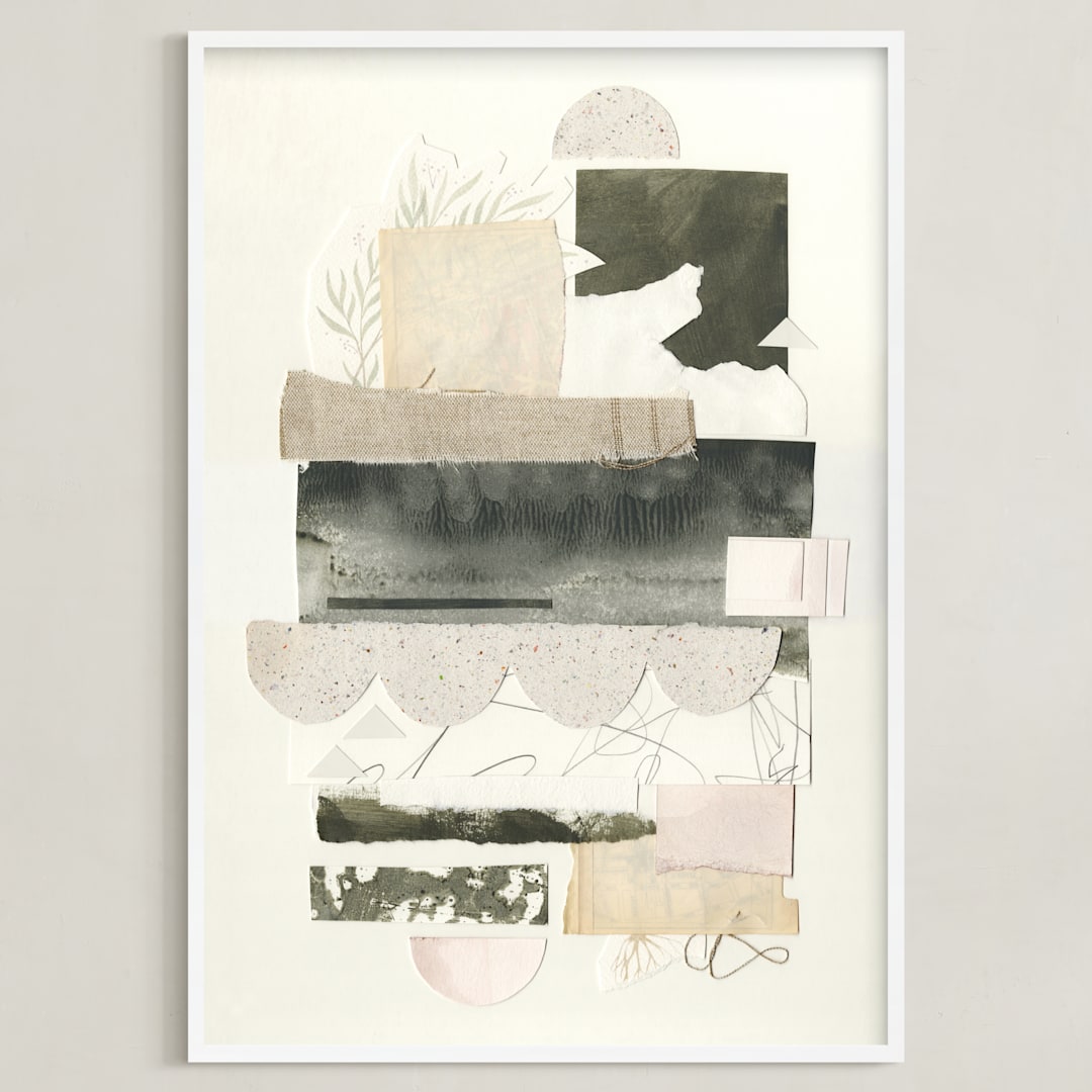 "Reflected" - Art Print in Beige by Lorent and Leif - Framed
