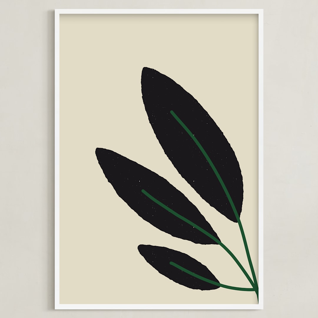 "Moussonnerie II" - Art Print in Black by Alex Roda - Framed