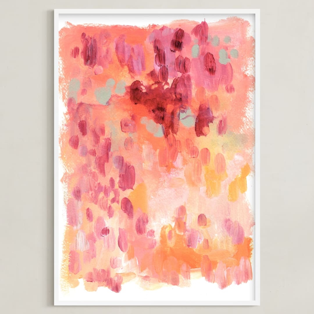 "vault of dreamers" - Art Print in shell pink by Kelly Witmer - Framed